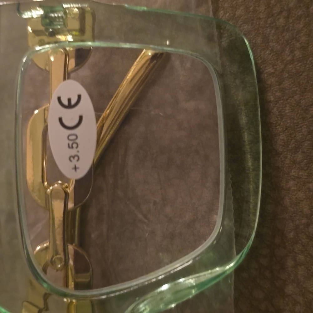 Stylish Green Square Glasses(readers+3.50) - Picture 3 of 4